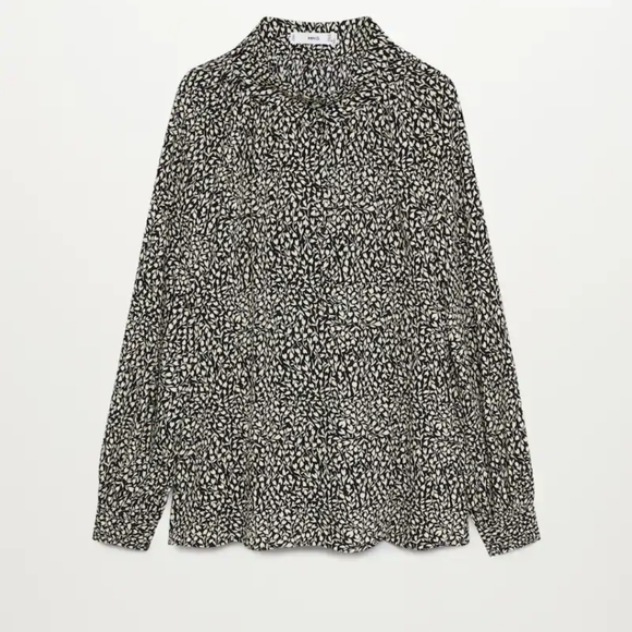MANGO white and black blouce. Size 4. - Picture 3 of 7